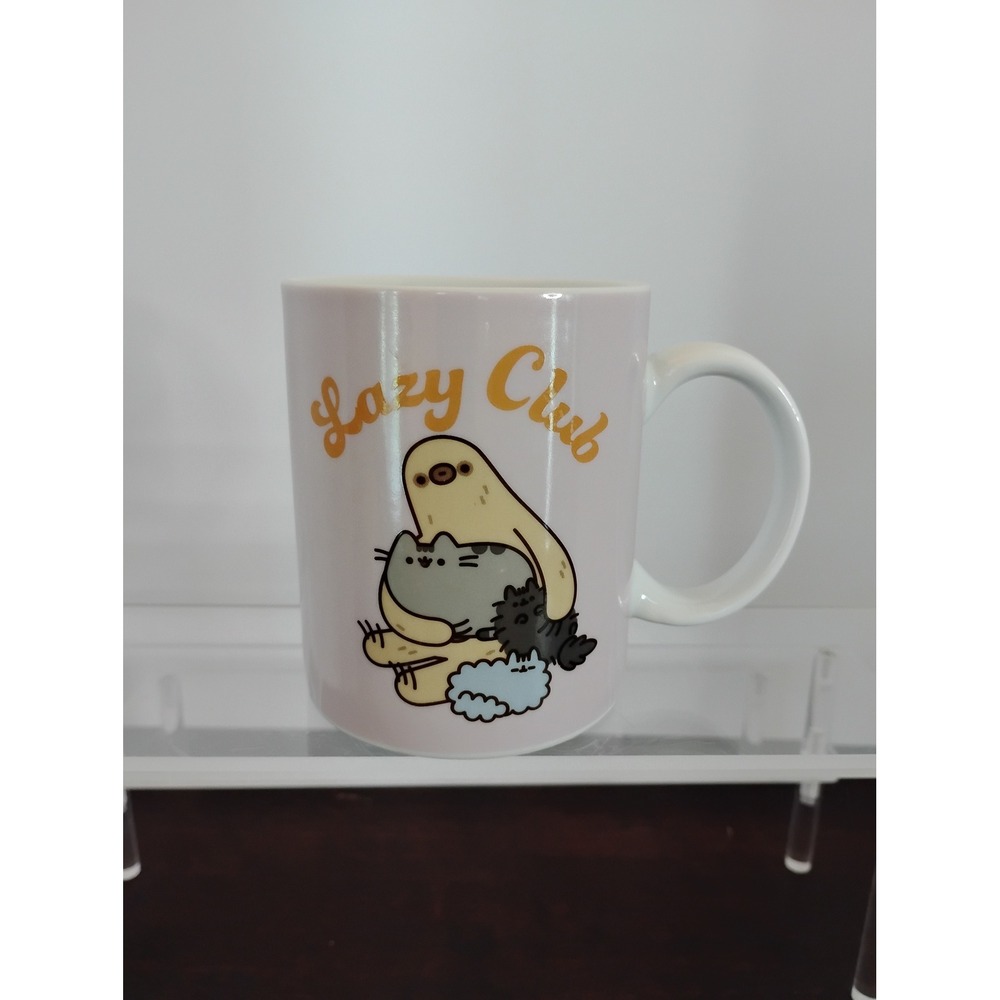 Pusheen the Cat Lazy Club Pink Ceramic Coffee Mug Sloth Stormy Zak! 2021